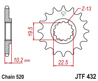 RGV 250 (1989 - 1993) steel front sprocket | JT Sprockets