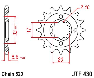 GSX 250 (1980 - 1982) steel front sprocket | JT Sprockets