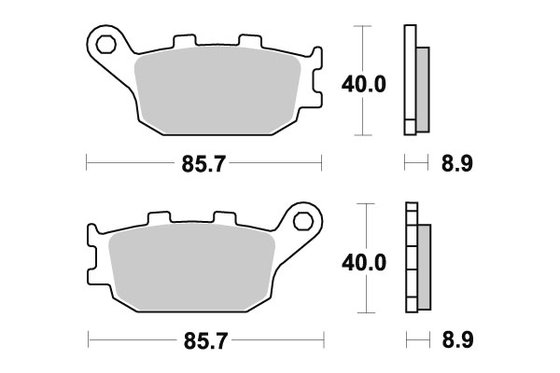 DL 650 V-STROM XT (2015 - 2023) brakepads ceramic | SBS