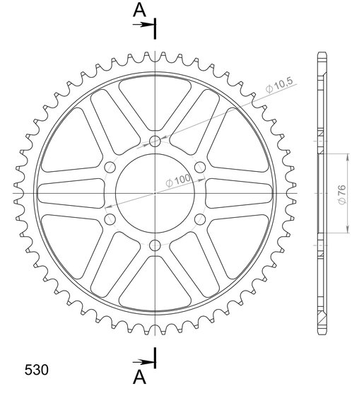 GSX 1100 F (1988 - 1996) supersprox / jt rear sprocket 816.52 | Supersprox