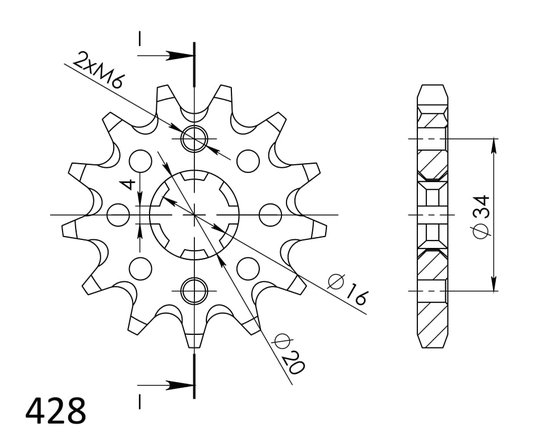 RM 80 X (1983 - 2001) supersprox front sprocket 1263.14 | Supersprox