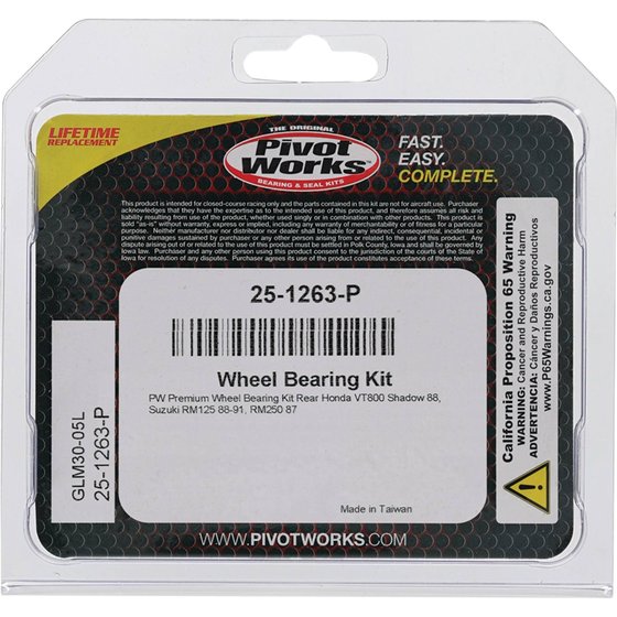 RM 125 (1988 - 1991) wheel bearing kit rear | All Balls