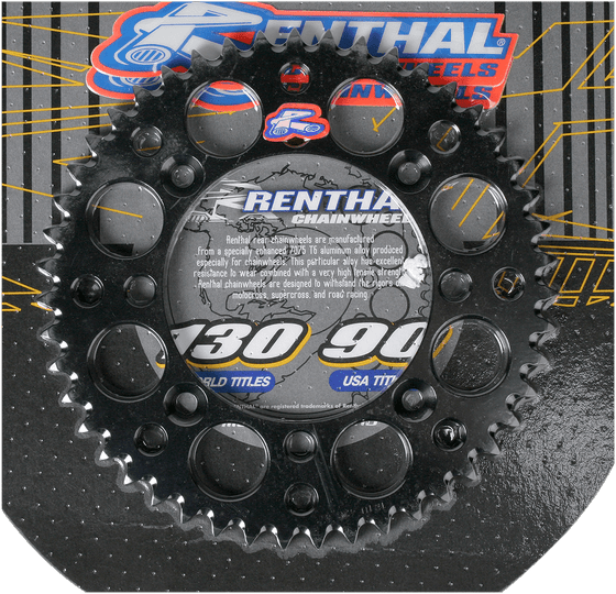 RM 80 X (1983 - 2001) aluminum rear sprocket - 50 teeth | RENTHAL