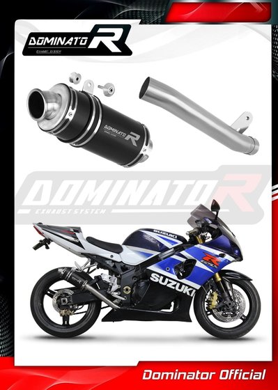 GSX-R 1000 (2001 - 2004) exhaust silencer muffler slip-on gp1 black | Dominator