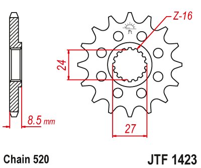 GSX-R 1000 (2009 - 2016) steel front sprocket | JT Sprockets