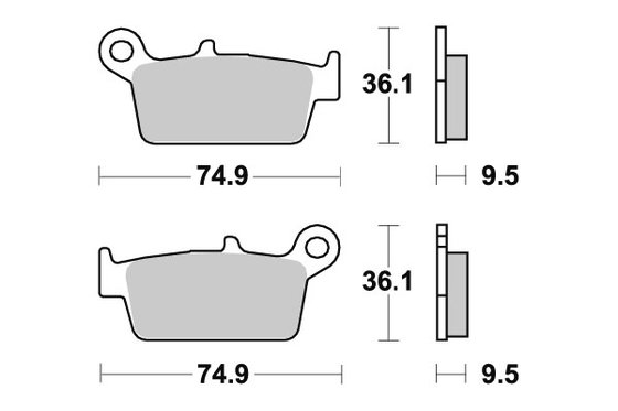 RM 125 (1996 - 2009) brakepads sintered offroad | SBS