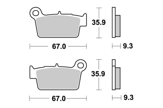 RMX 450 Z (2010 - 2018) brakepads sintered offroad | SBS