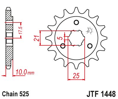 DR 650 (1996 - 2022) front sprocket 15tooth pitch 525 jtf144815 | JT Sprockets