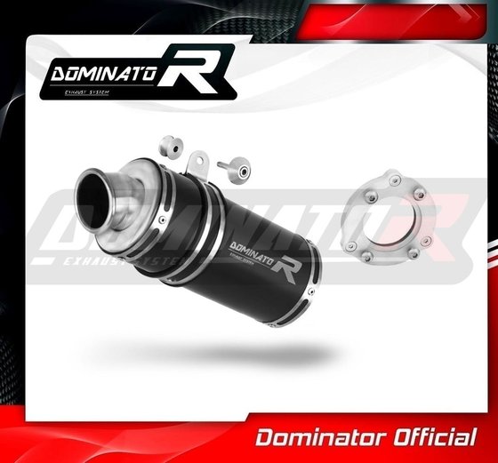 GSX-R 1000 (2001 - 2004) exhaust silencer muffler bolt-on gp1 black | Dominator