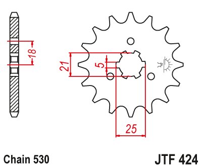 GT 750 (1972 - 1977) steel front sprocket | JT Sprockets