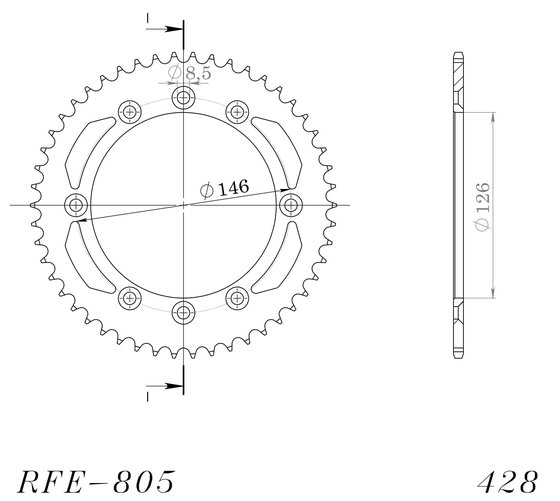 DR 125 (2008 - 2013) supersprox rear sprocket 805.50 | Supersprox