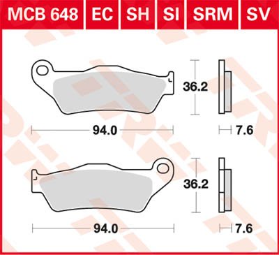 UH 125 BURGMAN (2002 - 2006) allround organic standard brake pad | TRW