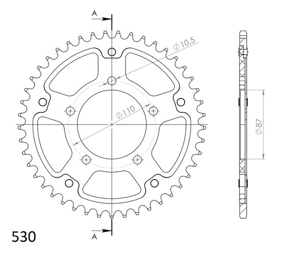 GSX 750 F KATANA (1998 - 2006) supersprox stealth rear sprocket gold  | Supersprox