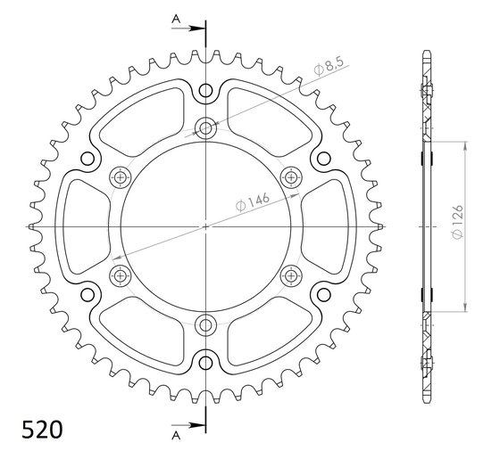 RMX 250 (1989 - 1998) stealth rear sprocket | Supersprox