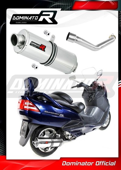 AN 400 BURGMAN (1998 - 2002) exhaust silencer oval | Dominator