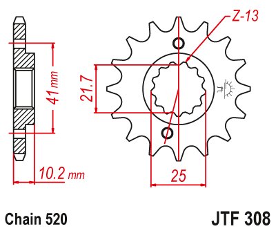 GSX-R 1100 (1989 - 1994) steel front sprocket | JT Sprockets