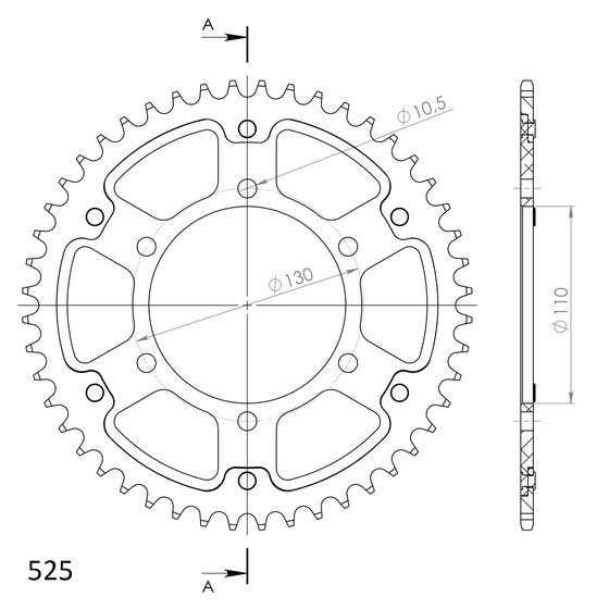 GSX-R 750 (2016 - 2016) supersprox stealth rear sprocket gold  | Supersprox