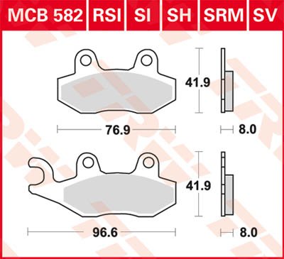 DR 350 (1990 - 1998) allround organic standard brake pad | TRW