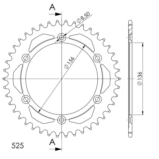 XF 650 FREEWIND (1997 - 2002) supersprox / jt rear sprocket 1791.43 | Supersprox