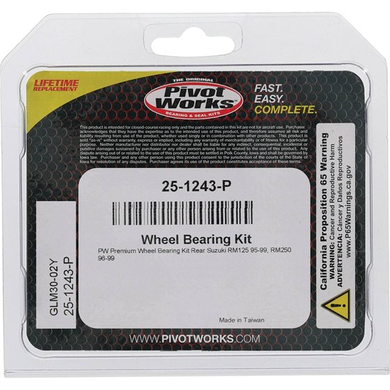 RM 250 (1996 - 1999) wheel bearing kit rear | All Balls