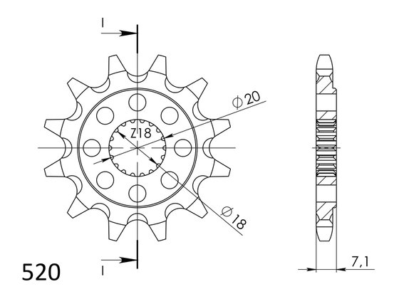 RM Z 250 (2010 - 2012) supersprox / jt front sprocket 427.13 sc | Supersprox