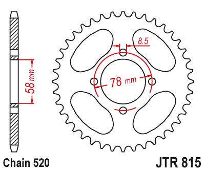 GT 200 (1979 - 1982) steel rear sprocket | JT Sprockets