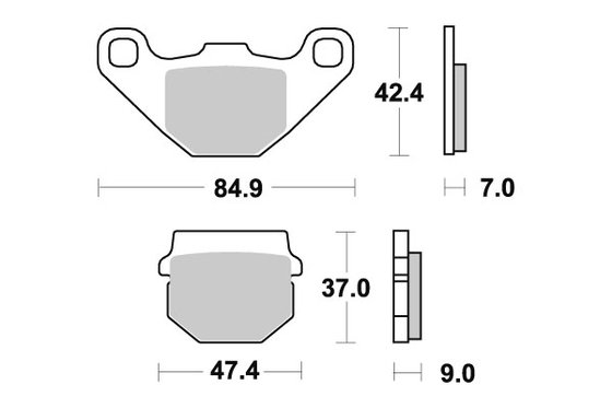 UE 150 (2002 - 2003) brakepads ceramic (544hf) | SBS