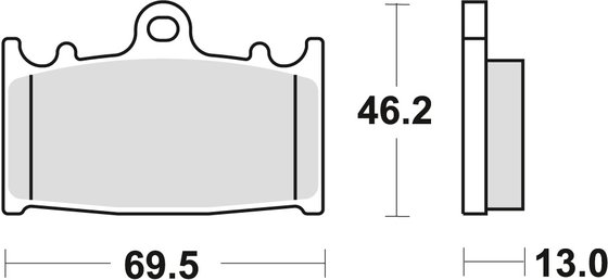 BOULEVARD C90 (2012 - 2012) sintered rear brake pad for street use | TRW