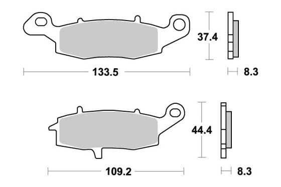 XF 650 FREEWIND (1997 - 2002) brakepads sintered rear | SBS