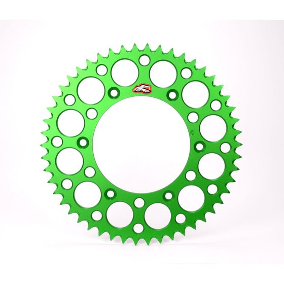 RM Z 250 (2004 - 2006) aluminum rear sprocket - 50 teeth green | RENTHAL