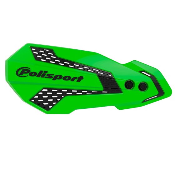 RM 250 (1976 - 2004) mx flow handguards in green/black | POLISPORT