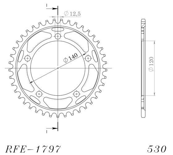 GSX 1400 (2001 - 2008) supersprox / jt rear sprocket 1797.41 | Supersprox