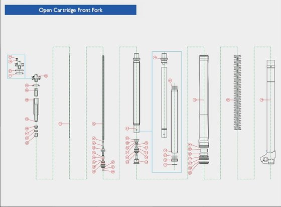 RM 250 (2002 - 2003) fork compression base valve lock nut | KYB