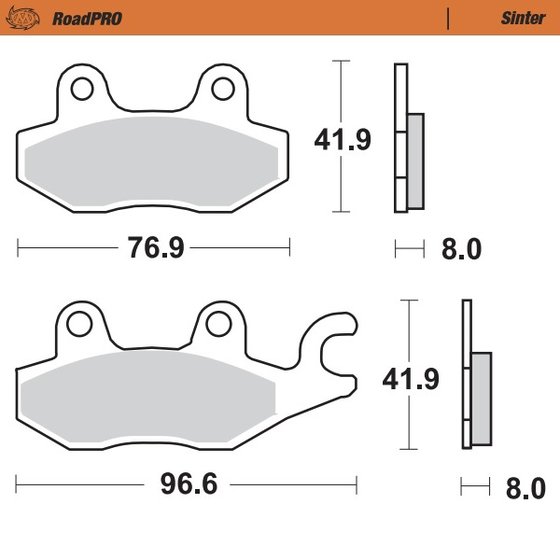 DR 750 S BIG (1991 - 1999) sintered rear brake pad | MOTO-MASTER