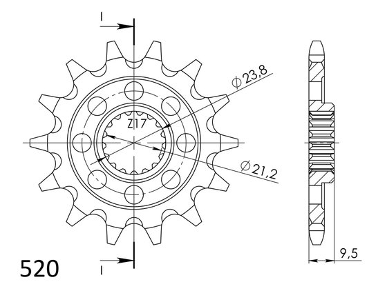 RM Z 450 (2005 - 2007) supersprox / jt front sprocket 1441.14 sc | Supersprox