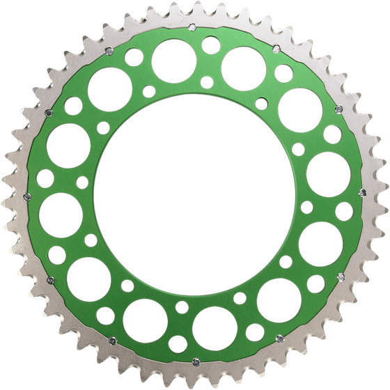 RM Z 250 (2004 - 2006) rear steel sprocket - 50 teeth - green | RENTHAL