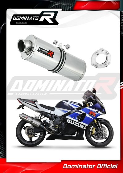 GSX-R 1000 (2001 - 2004) exhaust silencer muffler bolt-on ov | Dominator