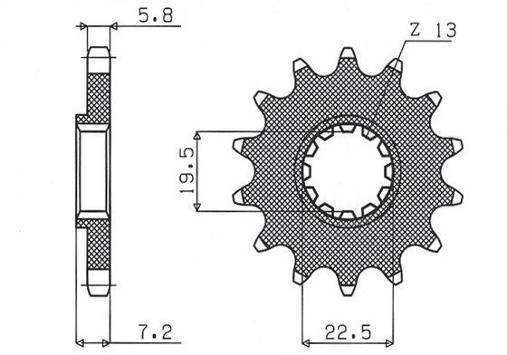 GN 250 (1983 - 1999) 15t 520 pitch black steel front replacement sprocket | SUNSTAR SPROCKETS