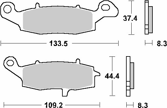 DL 650 V-STROM (2004 - 2023) brakepads ceramic | SBS