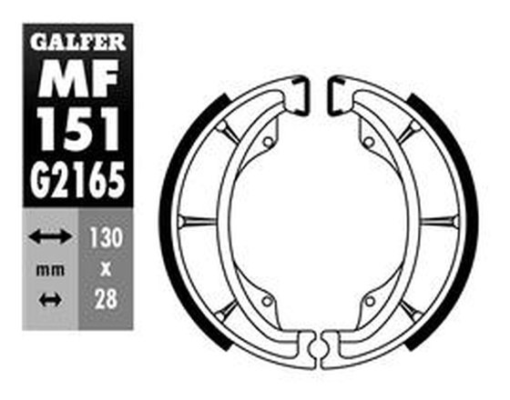 DR 600 (1985 - 1989) rear brake shoes | GALFER