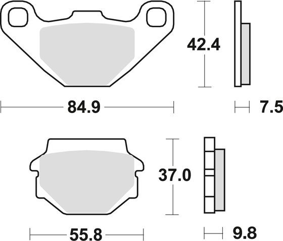 GS 125 E (1982 - 1999) allround organic standard brake pad | TRW