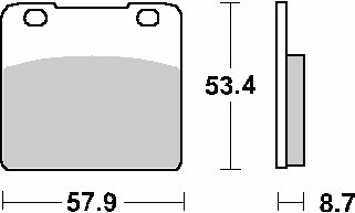 VS 750 INTRUDER (1986 - 1991) brakepads ceramic | SBS