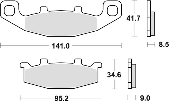 GS 500 E (1989 - 1996) sintered metal brake pad | TRW