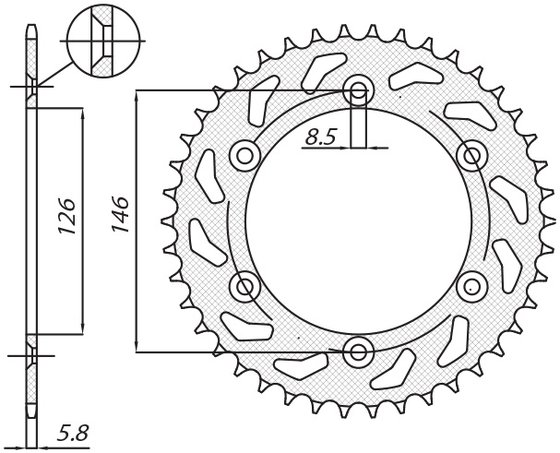 RM 50 (1978 - 1982) rear sprocket | SUNSTAR SPROCKETS