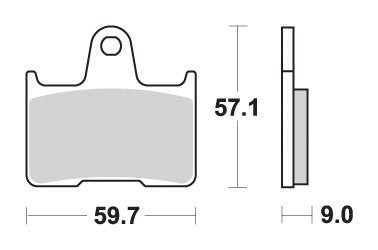 GSX-R 750 (2004 - 2005) brakepads sintered rear | SBS