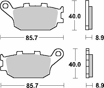 DL 1000 V-STROM (2002 - 2013) brakepads ceramic | SBS