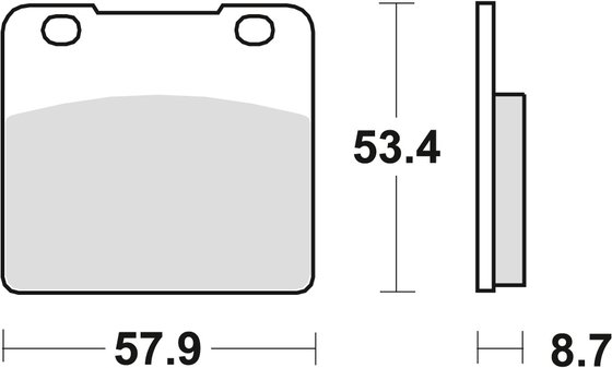 GSX 1100 L (1980 - 1980) allround organic standard brake pad | TRW