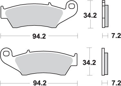 RM 250 (1996 - 2009) brakepads sintered | SBS