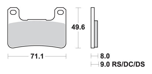 GSX R 600 (2004 - 2010) brakepads sintered | SBS