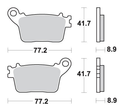 GSX-R 1000 (2009 - 2023) brakepads sintered rear | SBS